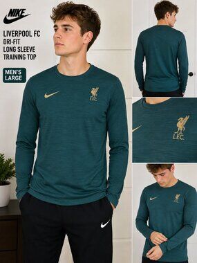 Nike Liverpool FC Dri-FIT Long Sleeve Training Shirt Men's Large NWT Green